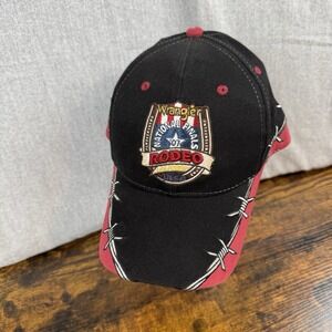 Wrangler national Finals 2007 49th Las Vegas Hats Barbwire Wrangler Red & Black